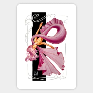 Pink japanese mermaid Magnet